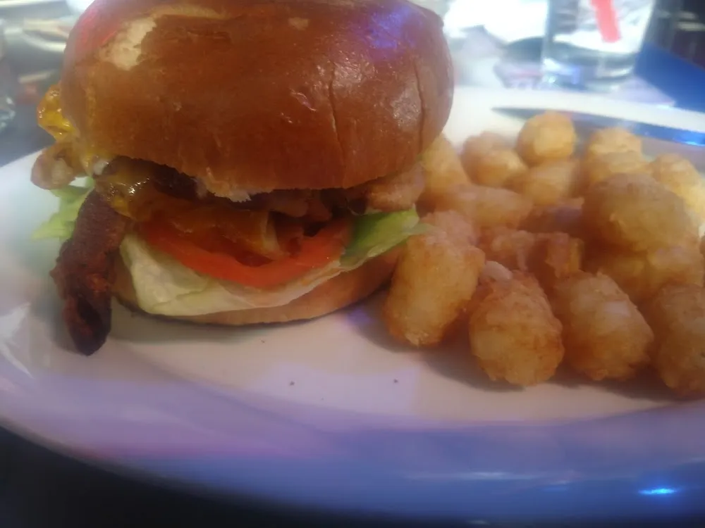 Bacon Burger and Fries